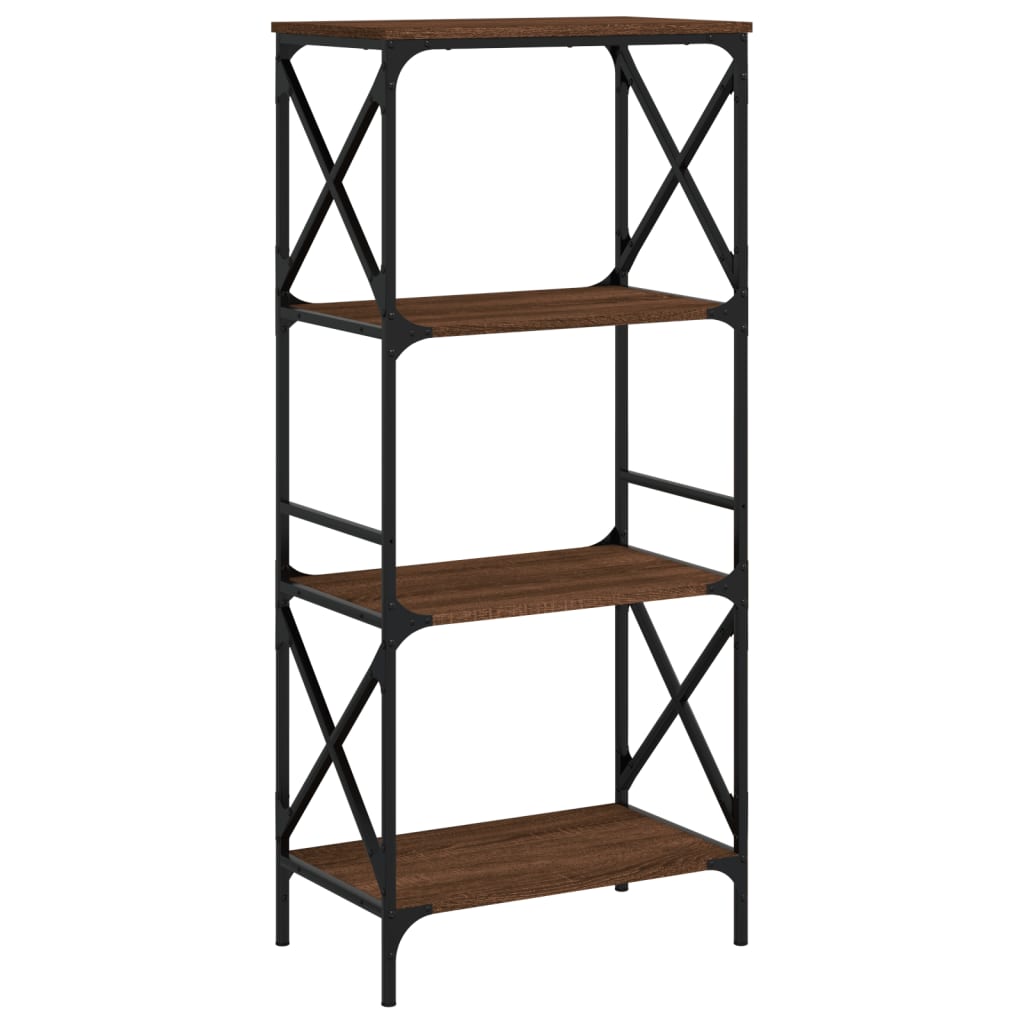 Bibliothèque 4 niveaux chêne brun 59x35x132cm bois d'ingénierie - XIOS