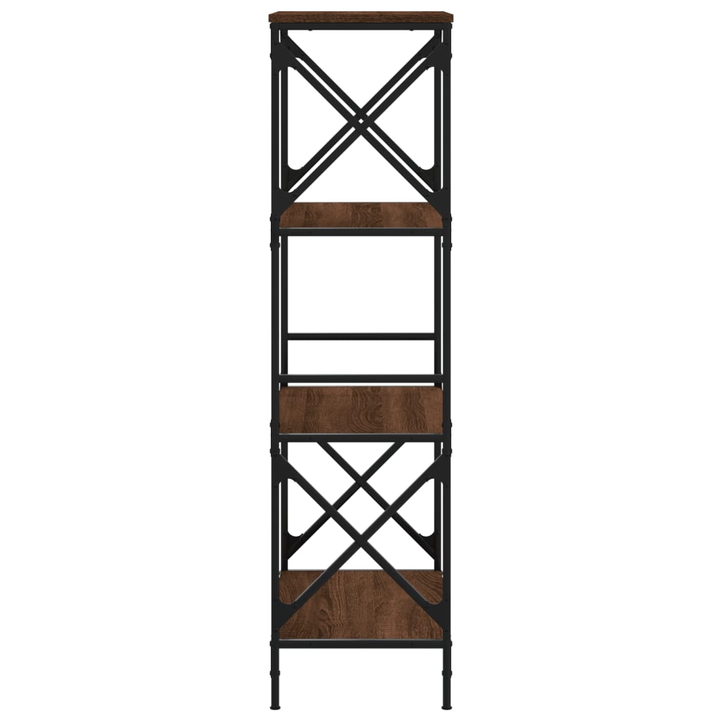 Bibliothèque 4 niveaux chêne brun 59x35x132cm bois d'ingénierie - XIOS