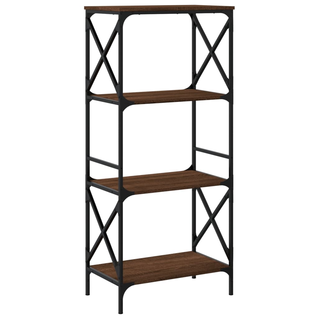 Bibliothèque 4 niveaux chêne brun 59x35x132cm bois d'ingénierie - XIOS