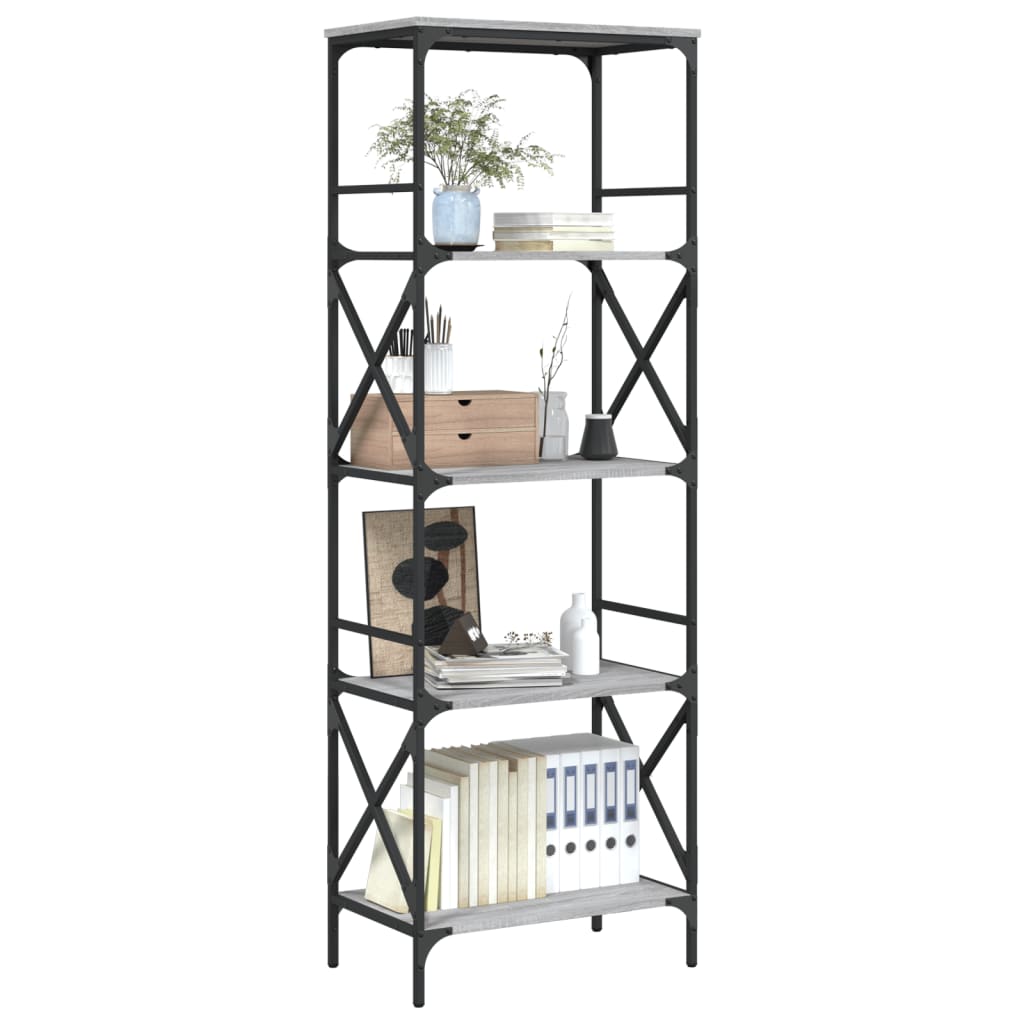 Bibliothèque à 5 niveaux sonoma gris 59x35x171 cm - XIOS