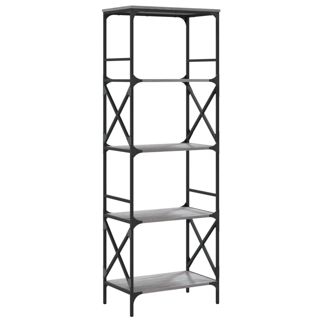 Bibliothèque à 5 niveaux sonoma gris 59x35x171 cm - XIOS