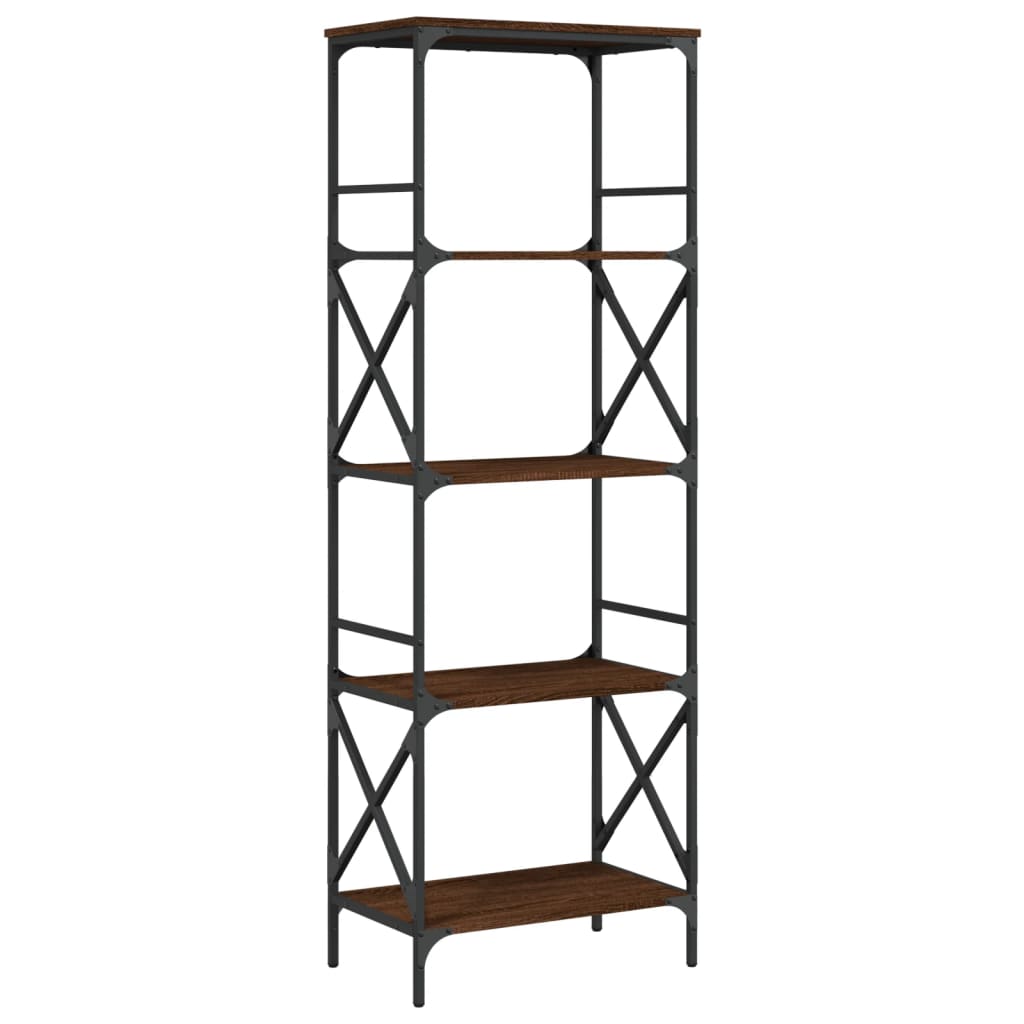Bibliothèque à 5 niveaux chêne marron 59x35x171 cm - XIOS