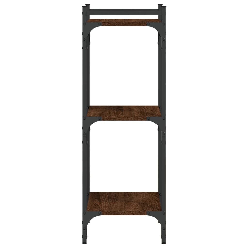 Bibliothèque 3 niveaux chêne brun 40x30x86 cm bois d'ingénierie - XIOS