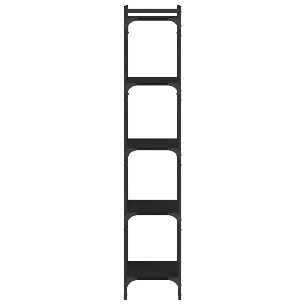 Bibliothèque 5 niveaux noir 40x30x154 cm bois d'ingénierie - XIOS