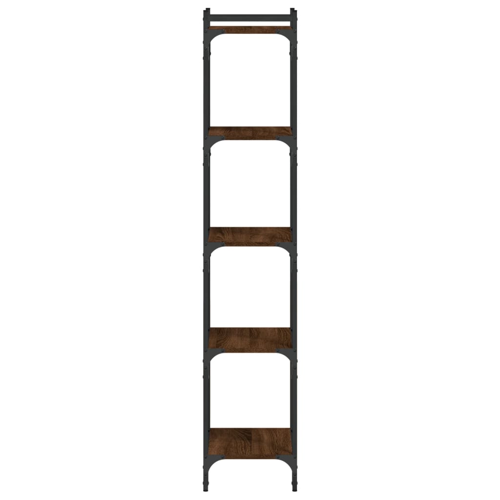 Bibliothèque 5 niveaux chêne marron 40x30x154cm bois ingénierie - XIOS