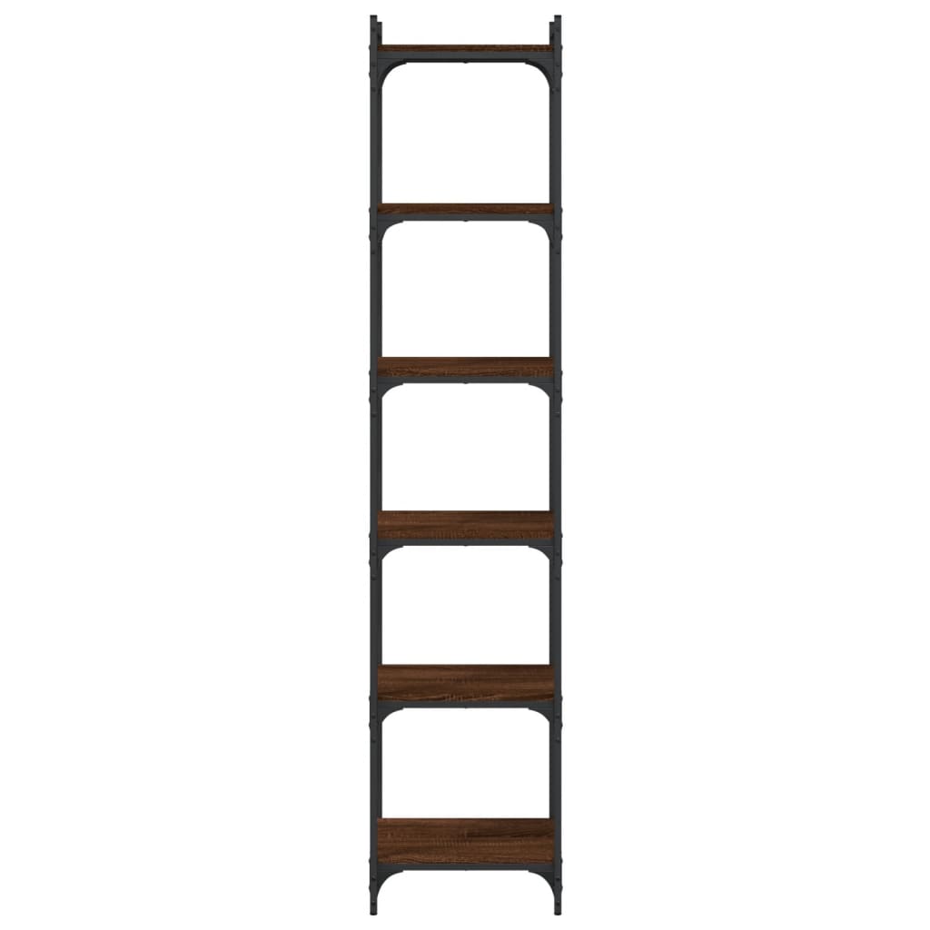 Bibliothèque 6 niveaux chêne marron 40x30x188cm bois ingénierie - XIOS