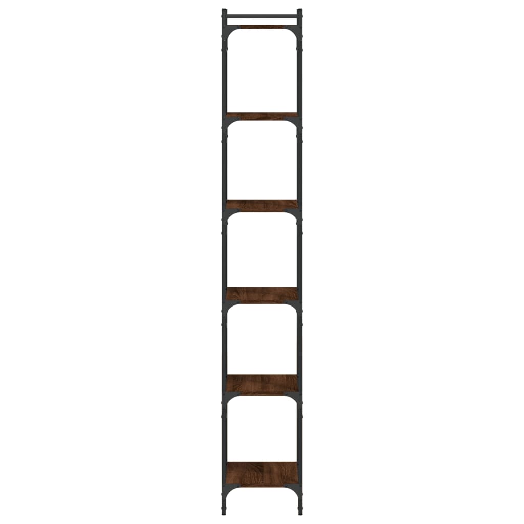 Bibliothèque 6 niveaux chêne marron 40x30x188cm bois ingénierie - XIOS