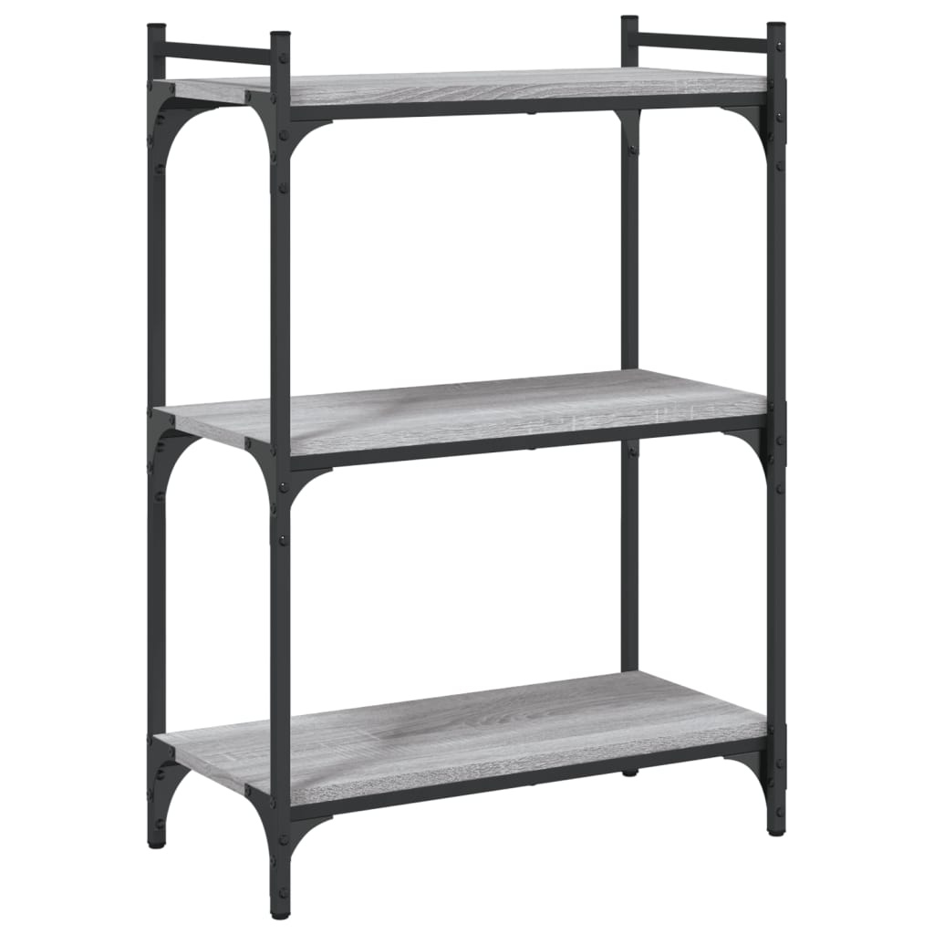 Bibliothèque 3 niveaux sonoma gris 60x30x86cm bois d'ingénierie - XIOS