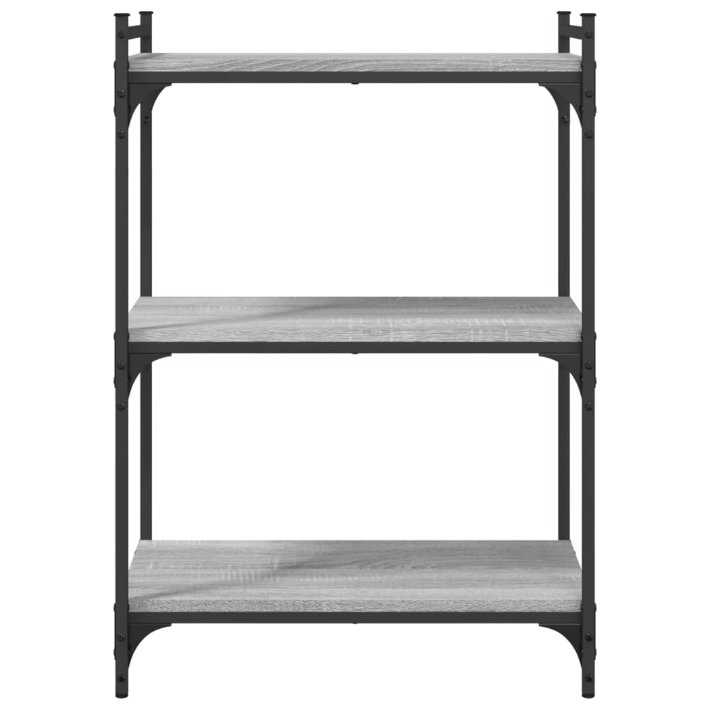 Bibliothèque 3 niveaux sonoma gris 60x30x86cm bois d'ingénierie - XIOS