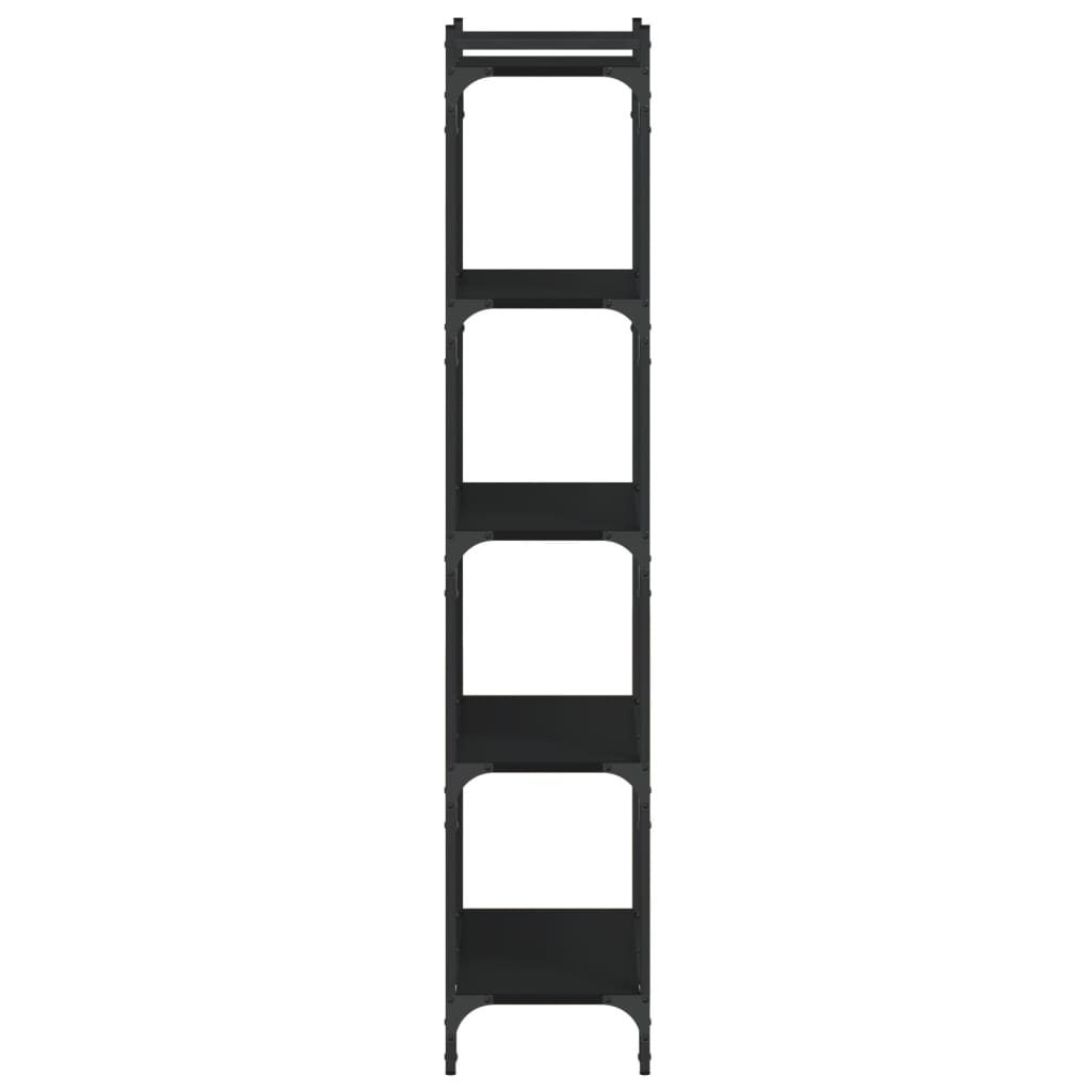 Bibliothèque à 5 niveaux noir 60x30x154 cm bois d'ingénierie - XIOS