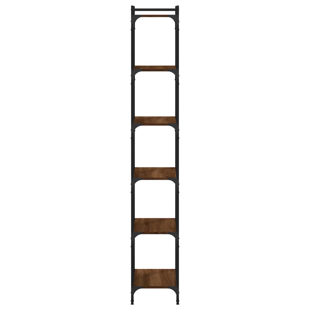 Bibliothèque 6 niveaux chêne marron 60x30x188cm bois ingénierie - XIOS