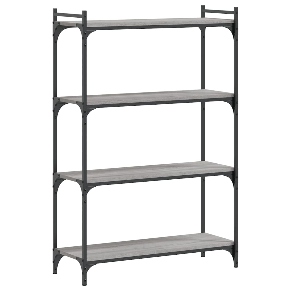 Bibliothèque à 4 niveaux sonoma gris 80x30x120 cm - XIOS