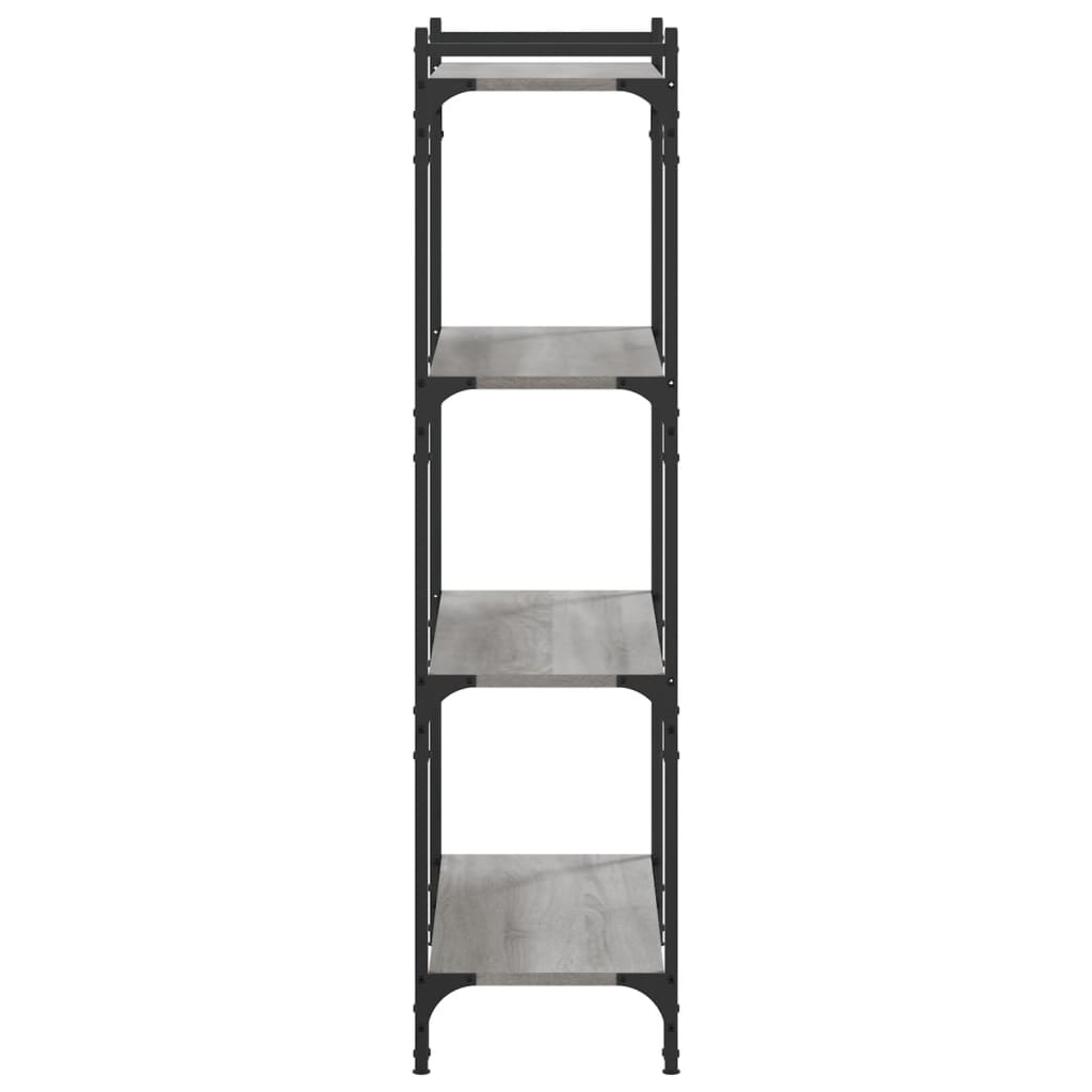 Bibliothèque à 4 niveaux sonoma gris 80x30x120 cm - XIOS