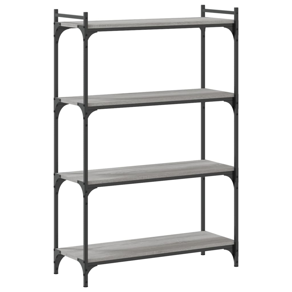 Bibliothèque à 4 niveaux sonoma gris 80x30x120 cm - XIOS