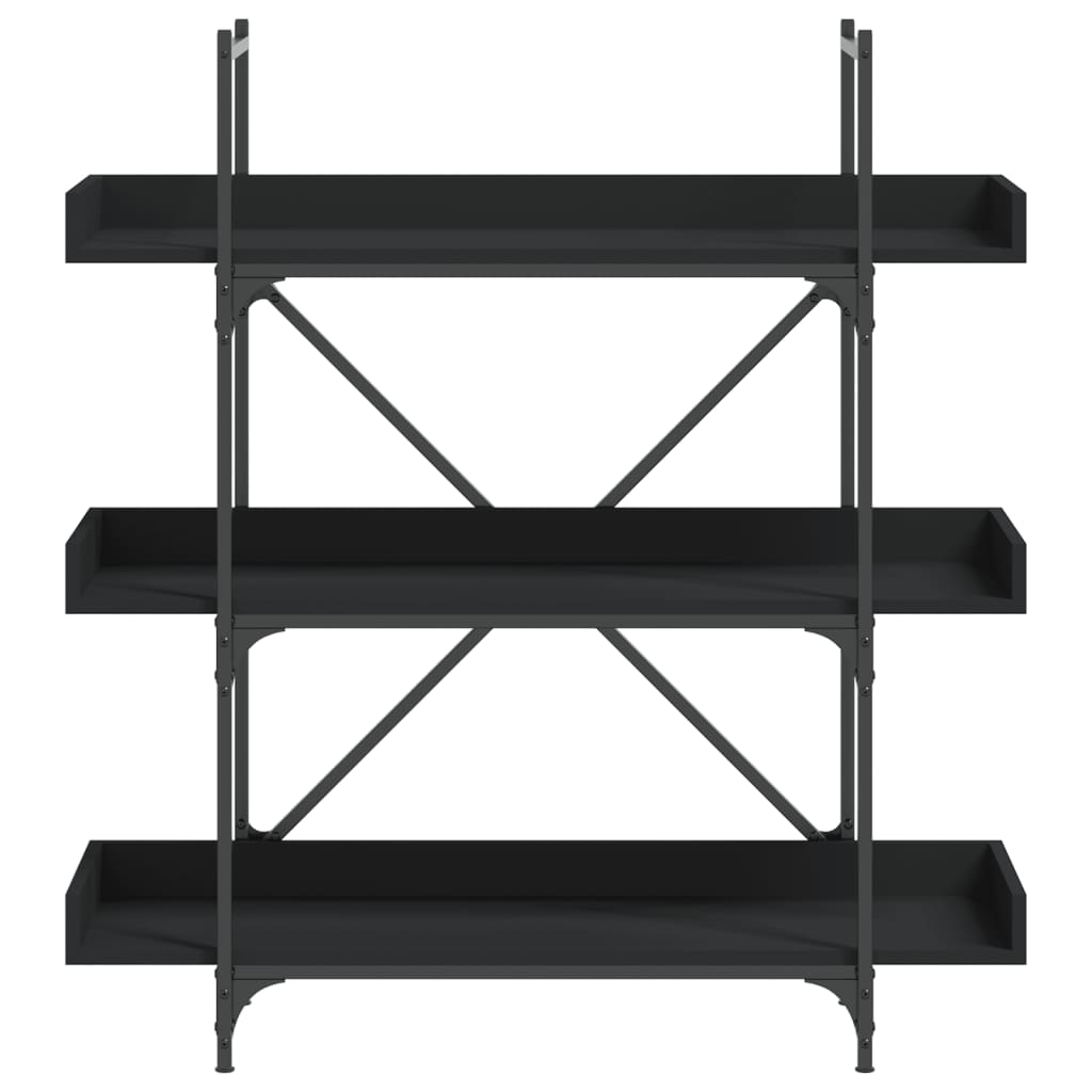 Bibliothèque à 3 niveaux noir 100x33x108,5 cm bois d'ingénierie - XIOS