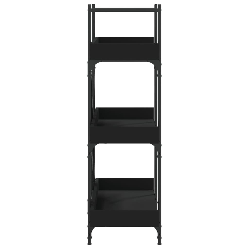 Bibliothèque à 3 niveaux noir 100x33x108,5 cm bois d'ingénierie - XIOS