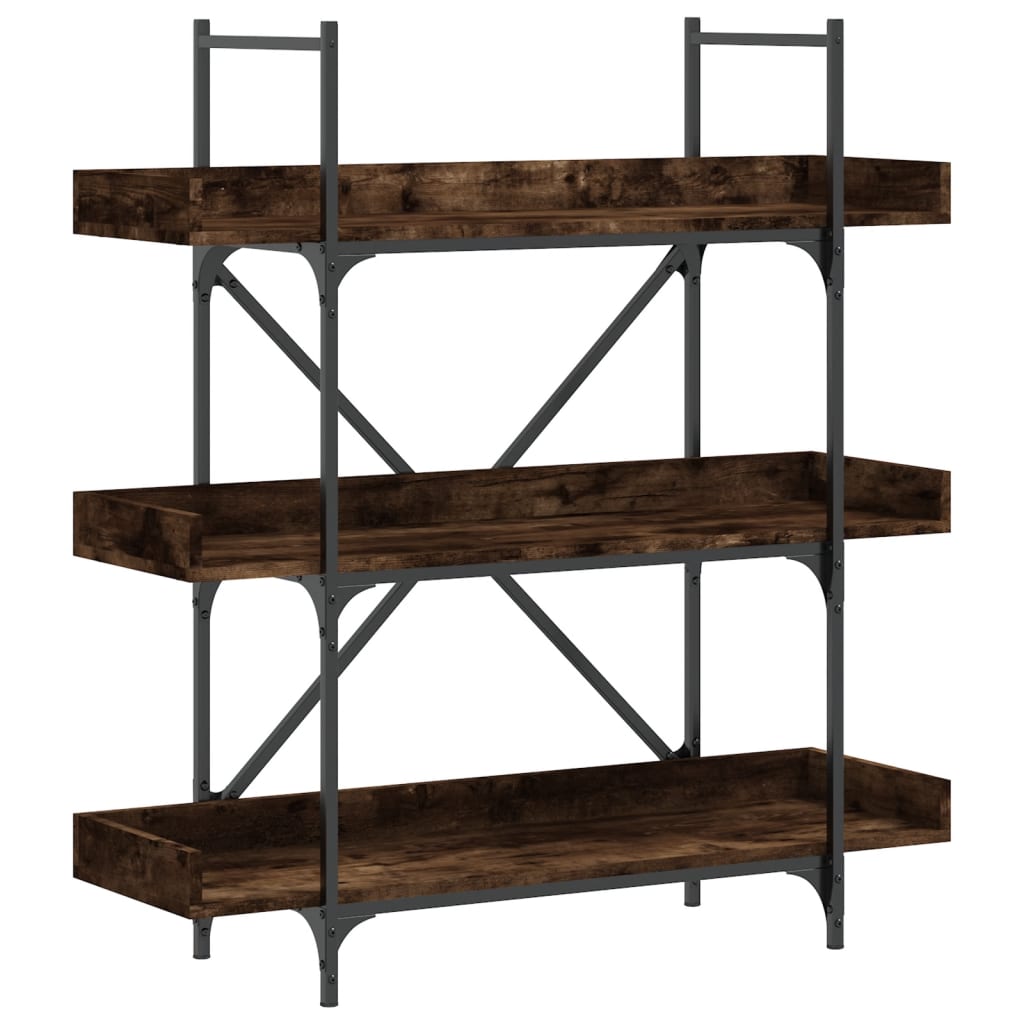 Bibliothèque à 3 niveaux chêne fumé 100x33x108,5 cm - XIOS