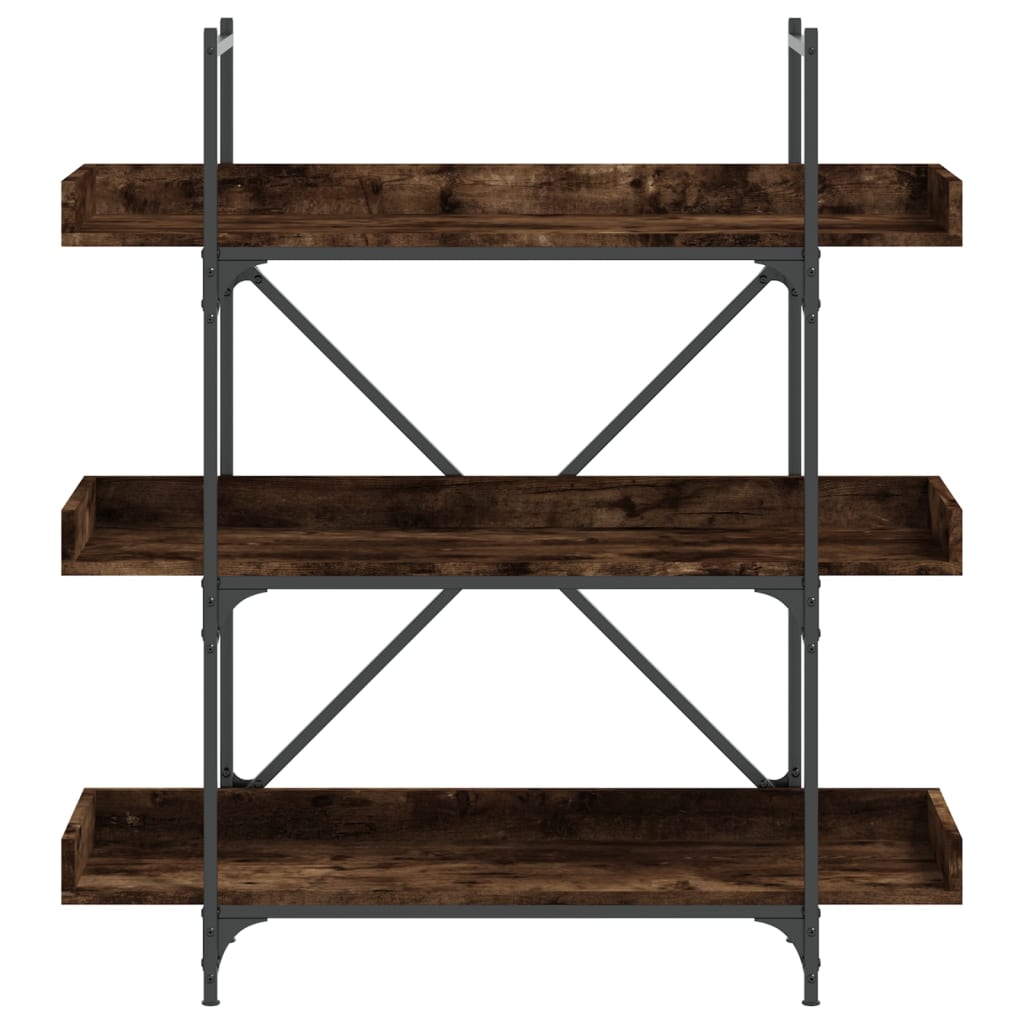 Bibliothèque à 3 niveaux chêne fumé 100x33x108,5 cm - XIOS