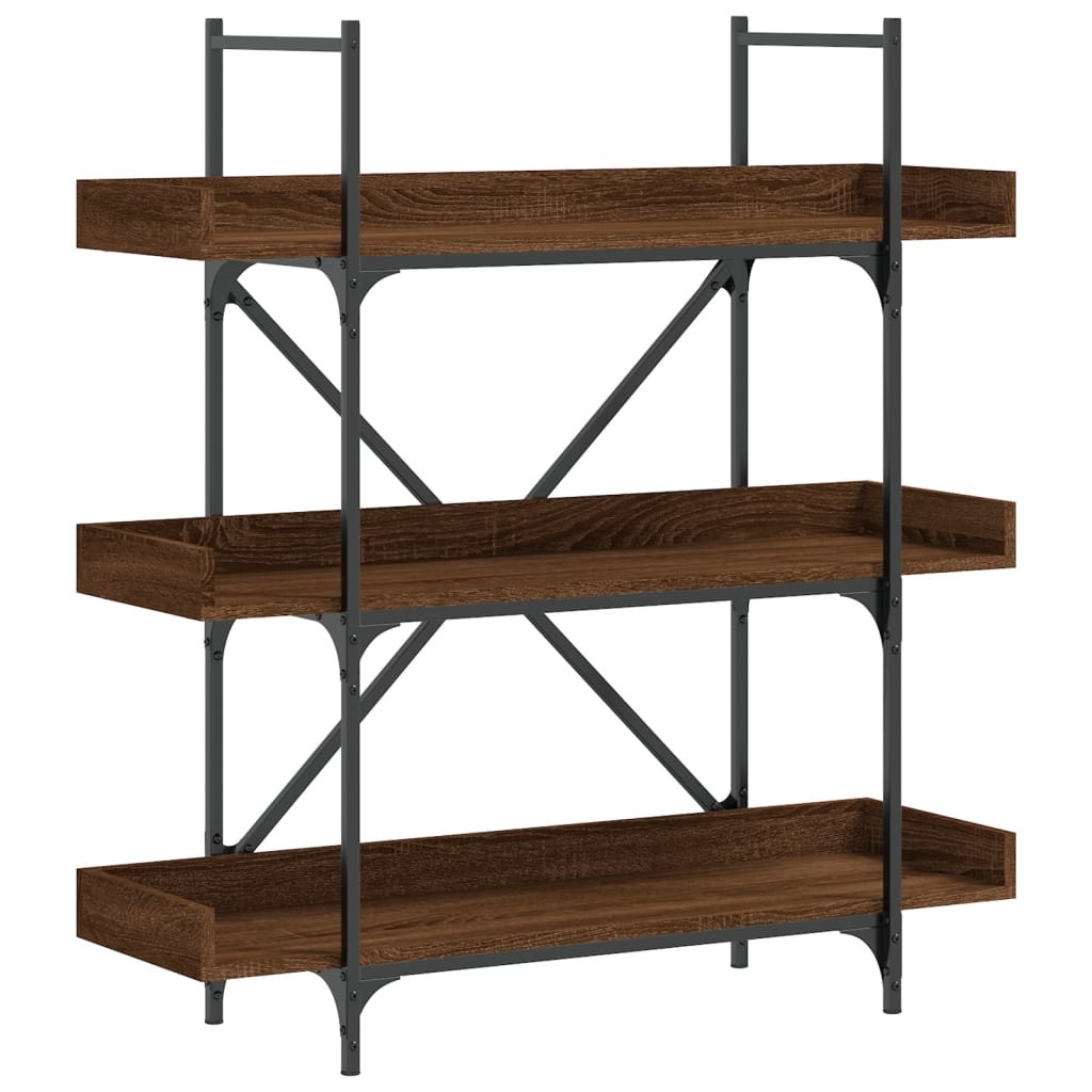 Bibliothèque à 3 niveaux chêne marron 100x33x108,5 cm - XIOS