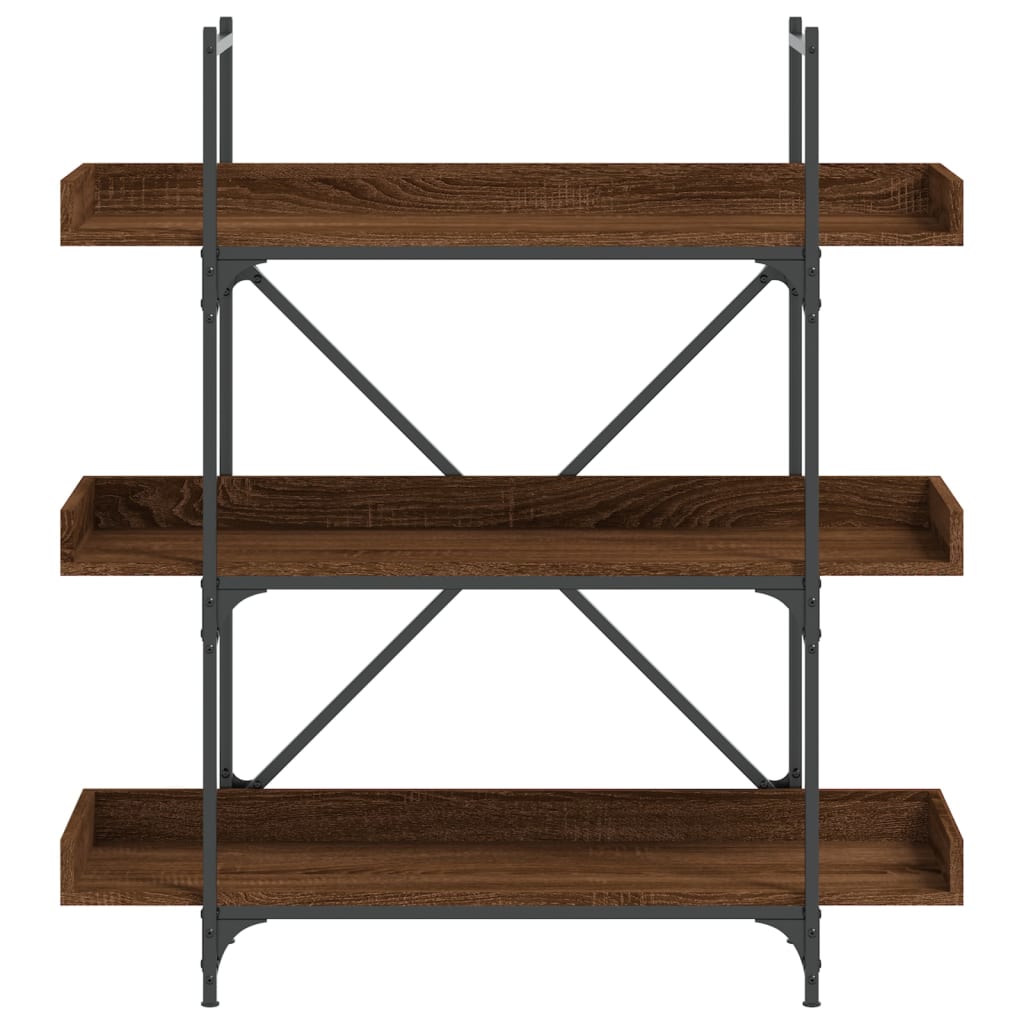 Bibliothèque à 3 niveaux chêne marron 100x33x108,5 cm - XIOS