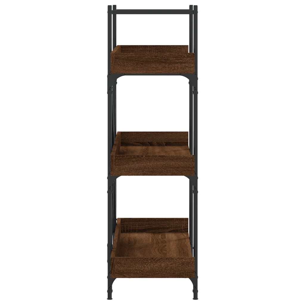 Bibliothèque à 3 niveaux chêne marron 100x33x108,5 cm - XIOS
