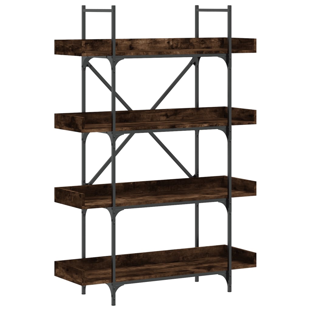 Bibliothèque à 4 niveaux chêne fumé 100x33x145,5 cm - XIOS