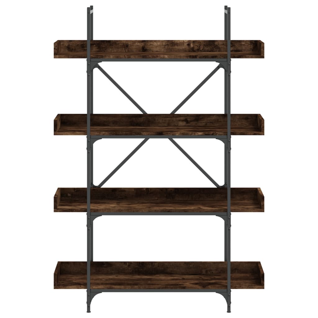 Bibliothèque à 4 niveaux chêne fumé 100x33x145,5 cm - XIOS