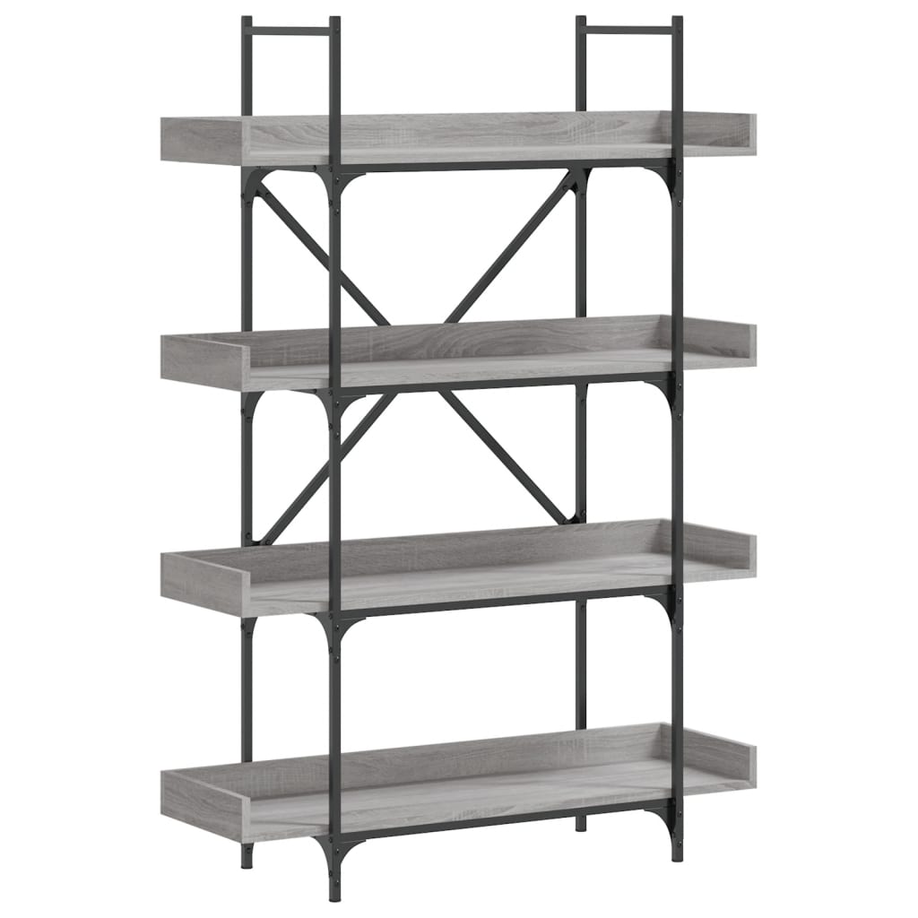 Bibliothèque à 4 niveaux sonoma gris 100x33x145,5 cm - XIOS