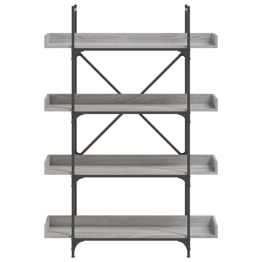 Bibliothèque à 4 niveaux sonoma gris 100x33x145,5 cm - XIOS