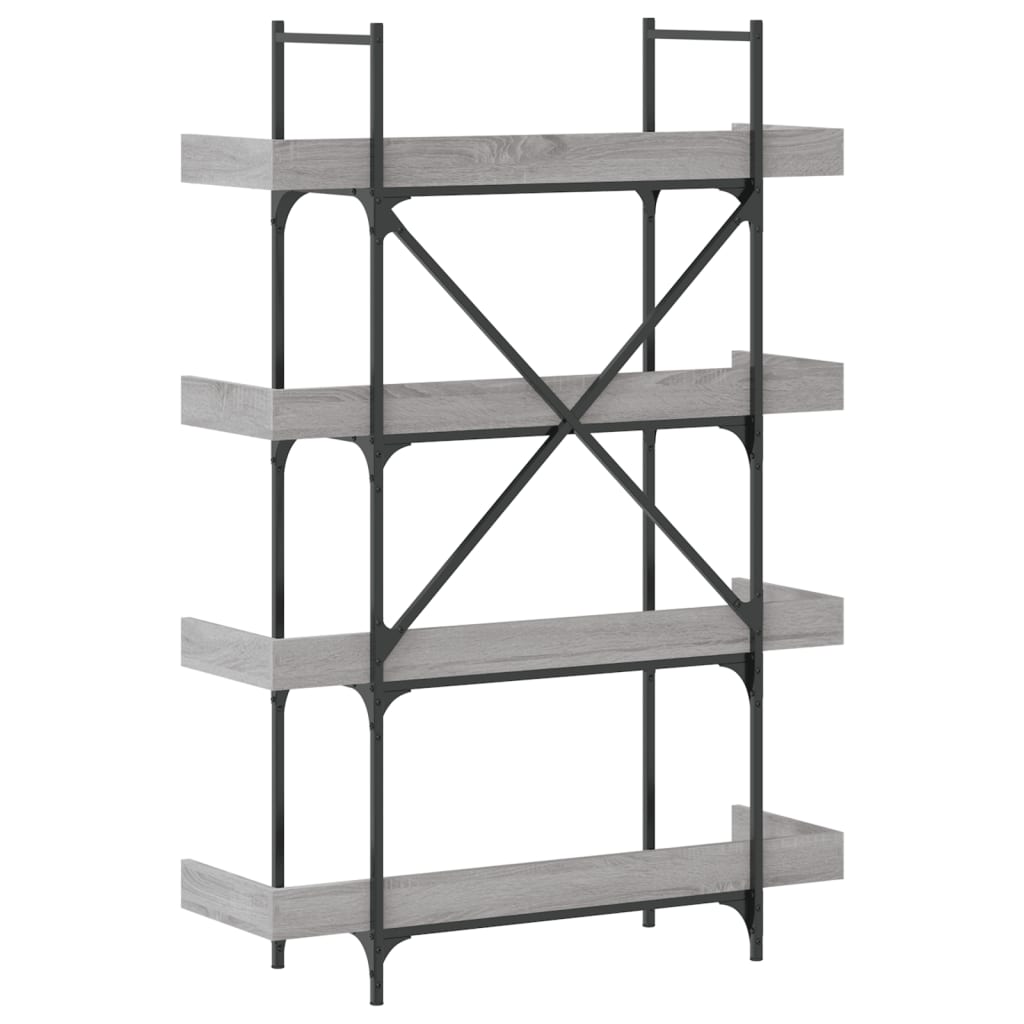 Bibliothèque à 4 niveaux sonoma gris 100x33x145,5 cm - XIOS