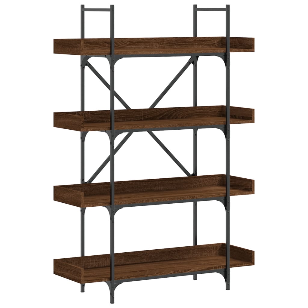 Bibliothèque 4 niveaux chêne marron 100x33x145,5 cm - XIOS