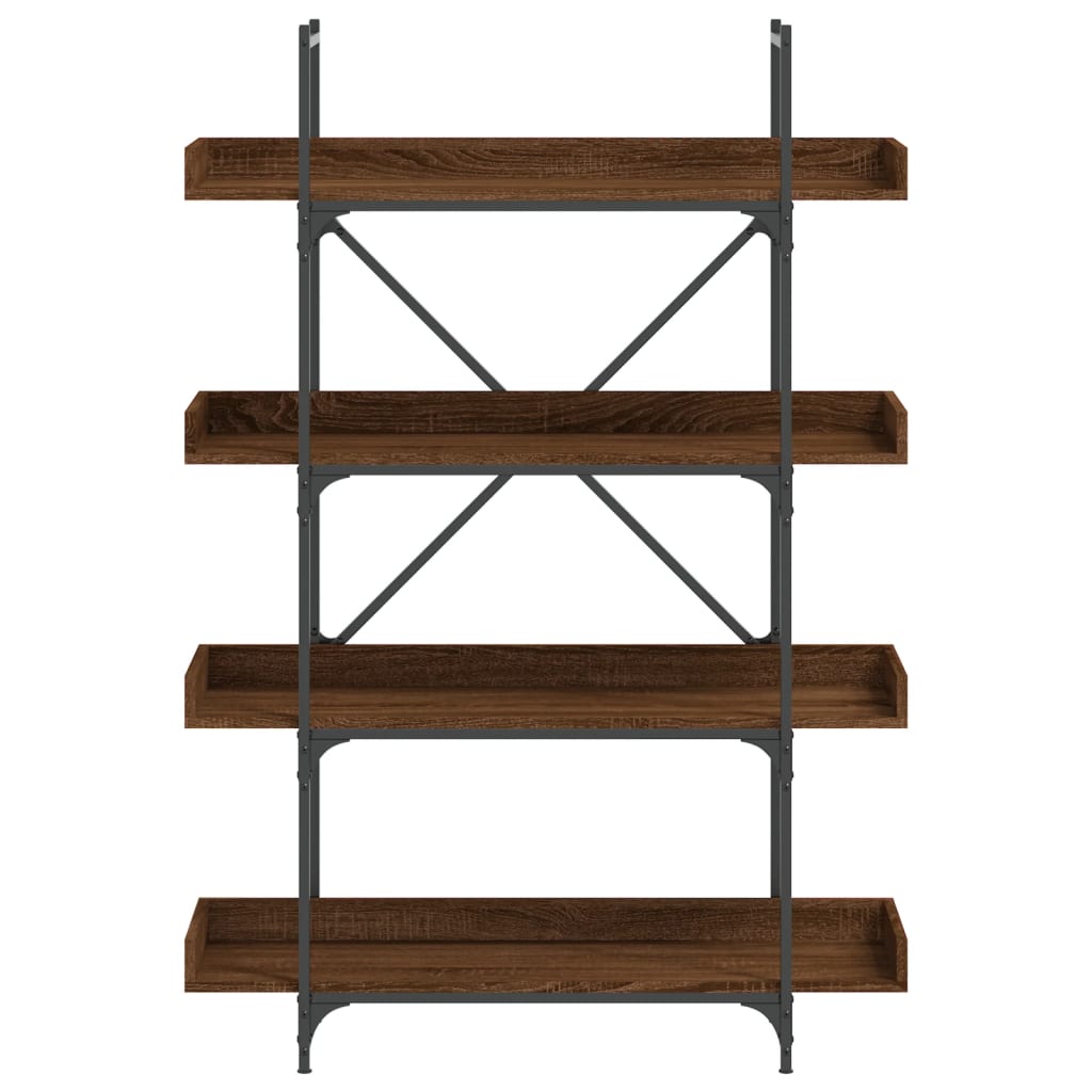 Bibliothèque 4 niveaux chêne marron 100x33x145,5 cm - XIOS