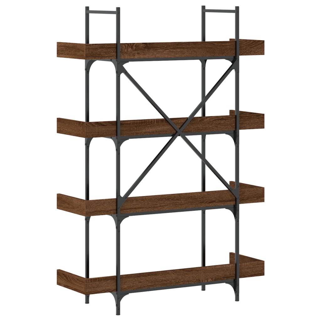 Bibliothèque 4 niveaux chêne marron 100x33x145,5 cm - XIOS