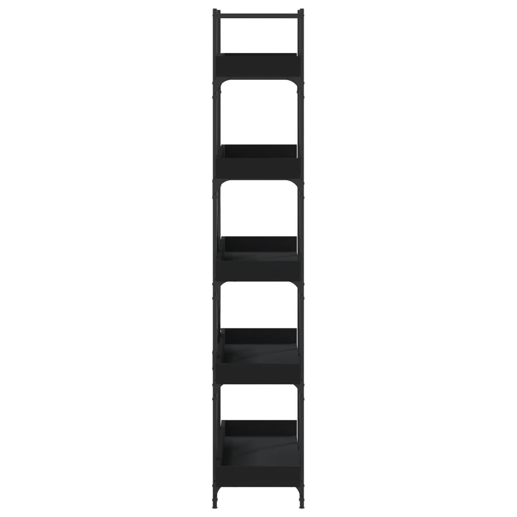 Bibliothèque 5 niveaux noir 100x33x180,5 cm bois d'ingénierie - XIOS