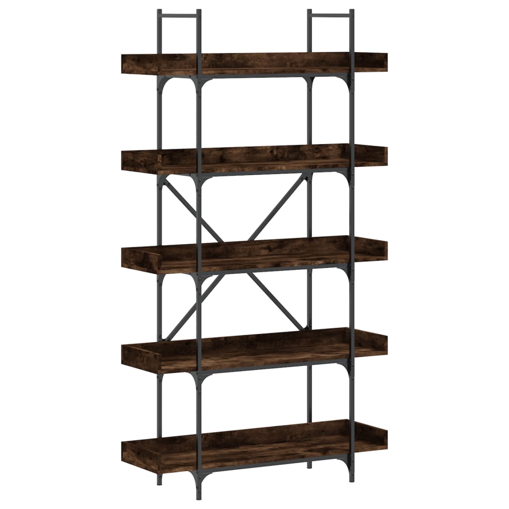 Bibliothèque 5 niveaux chêne fumé 100x33x180,5 cm - XIOS