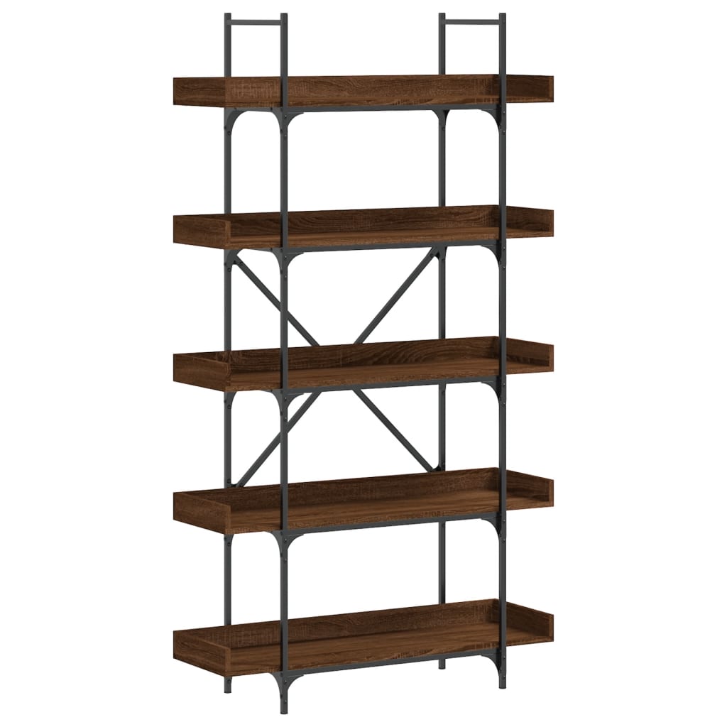 Bibliothèque 5 niveaux chêne marron 100x33x180,5 cm - XIOS