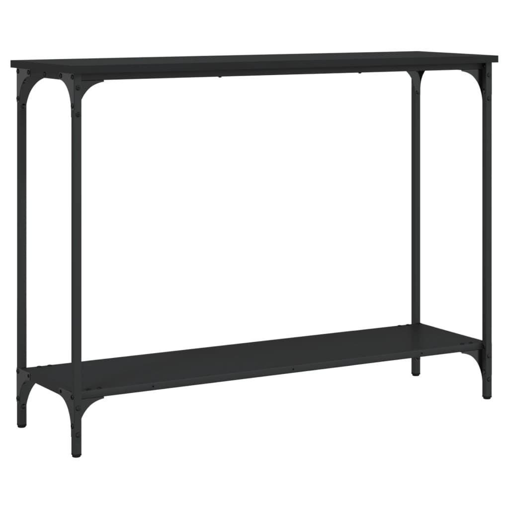Table console noir 101x30,5x75 cm bois d'ingénierie - XIOS