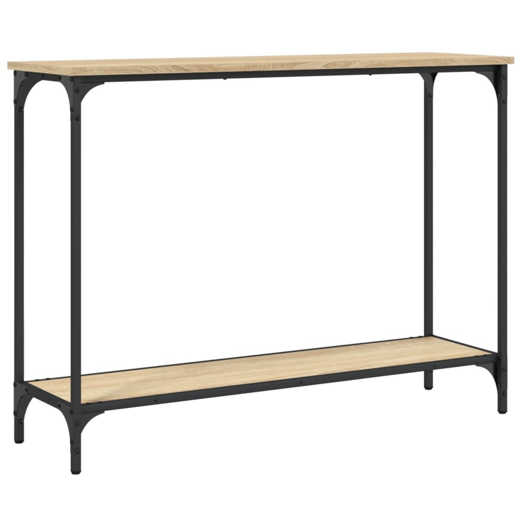 Table console chêne sonoma 101x30,5x75 cm bois d'ingénierie - XIOS