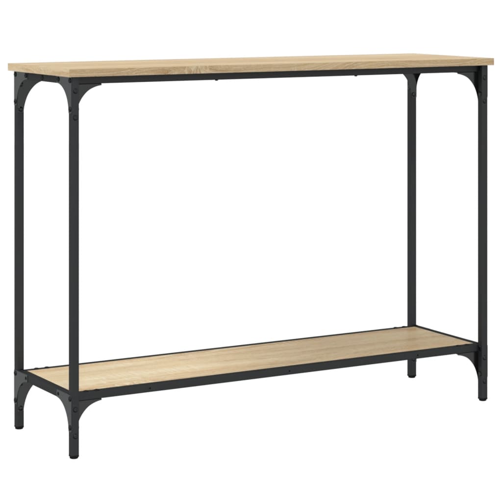 Table console chêne sonoma 101x30,5x75 cm bois d'ingénierie - XIOS