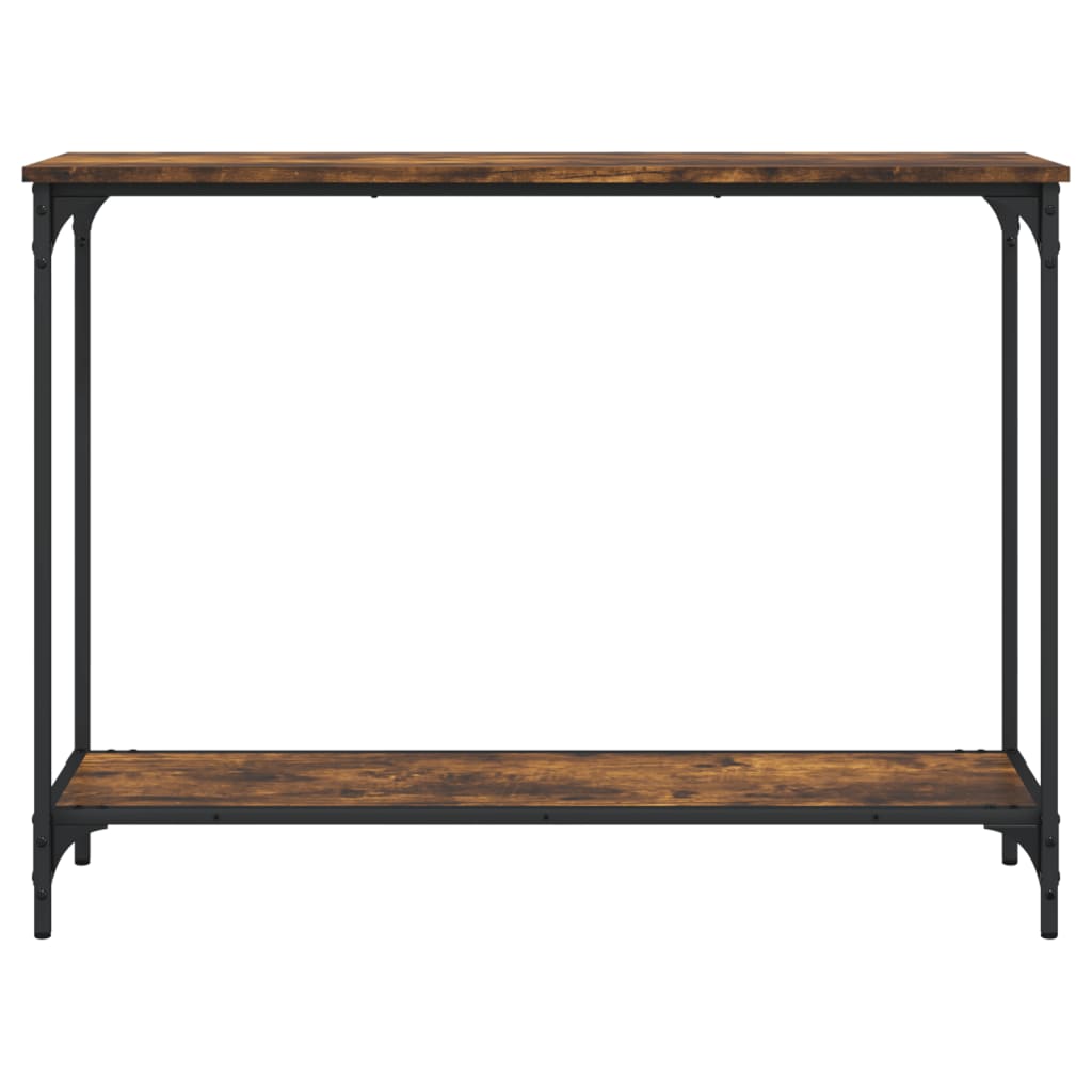 Table console chêne fumé 101x30,5x75 cm bois d'ingénierie - XIOS