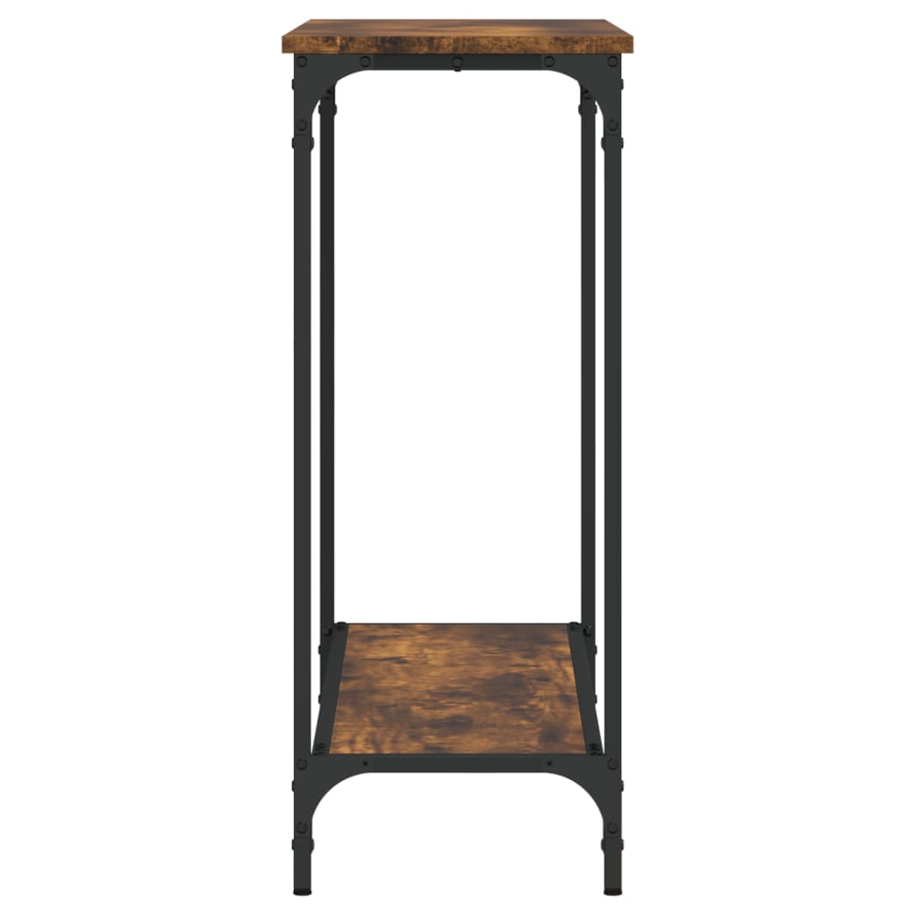 Table console chêne fumé 101x30,5x75 cm bois d'ingénierie - XIOS