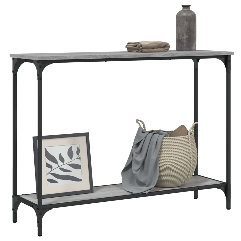 Table console sonoma gris 101x30,5x75 cm bois d'ingénierie - XIOS