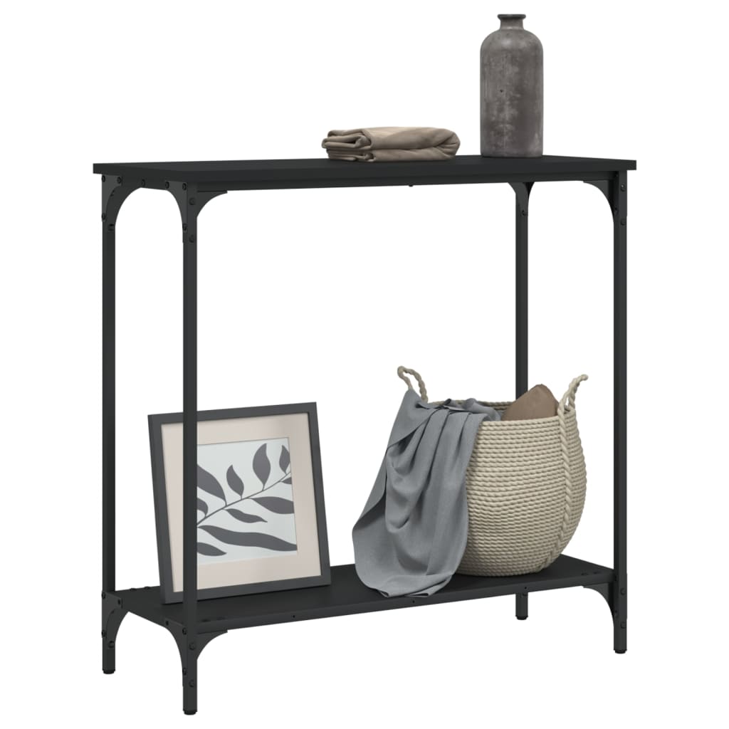 Table console noir 75x30,5x75 cm bois d'ingénierie - XIOS
