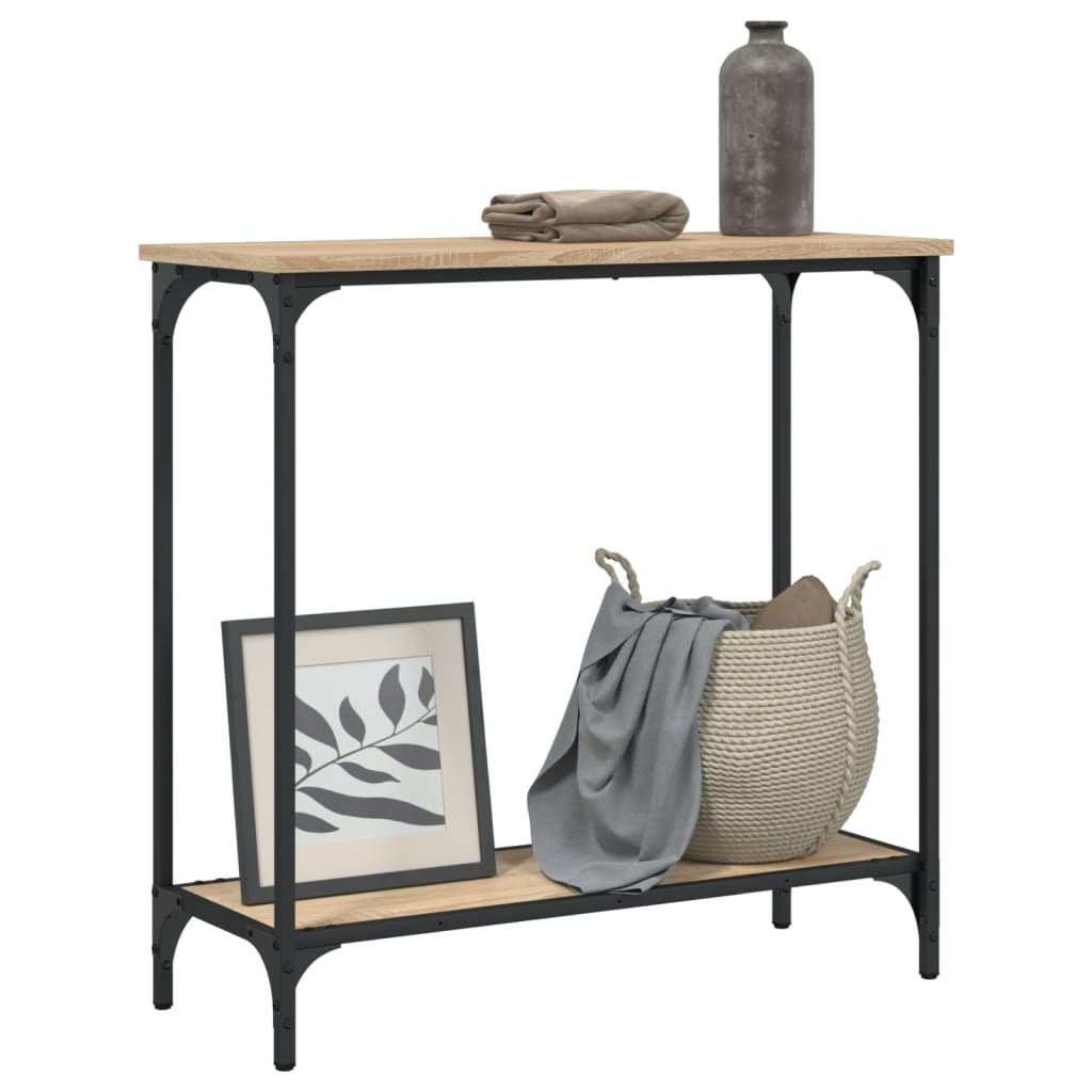 Table console chêne sonoma 75x30,5x75 cm bois d'ingénierie - XIOS