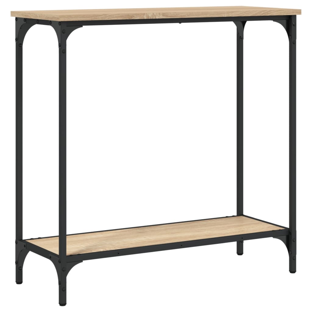 Table console chêne sonoma 75x30,5x75 cm bois d'ingénierie - XIOS