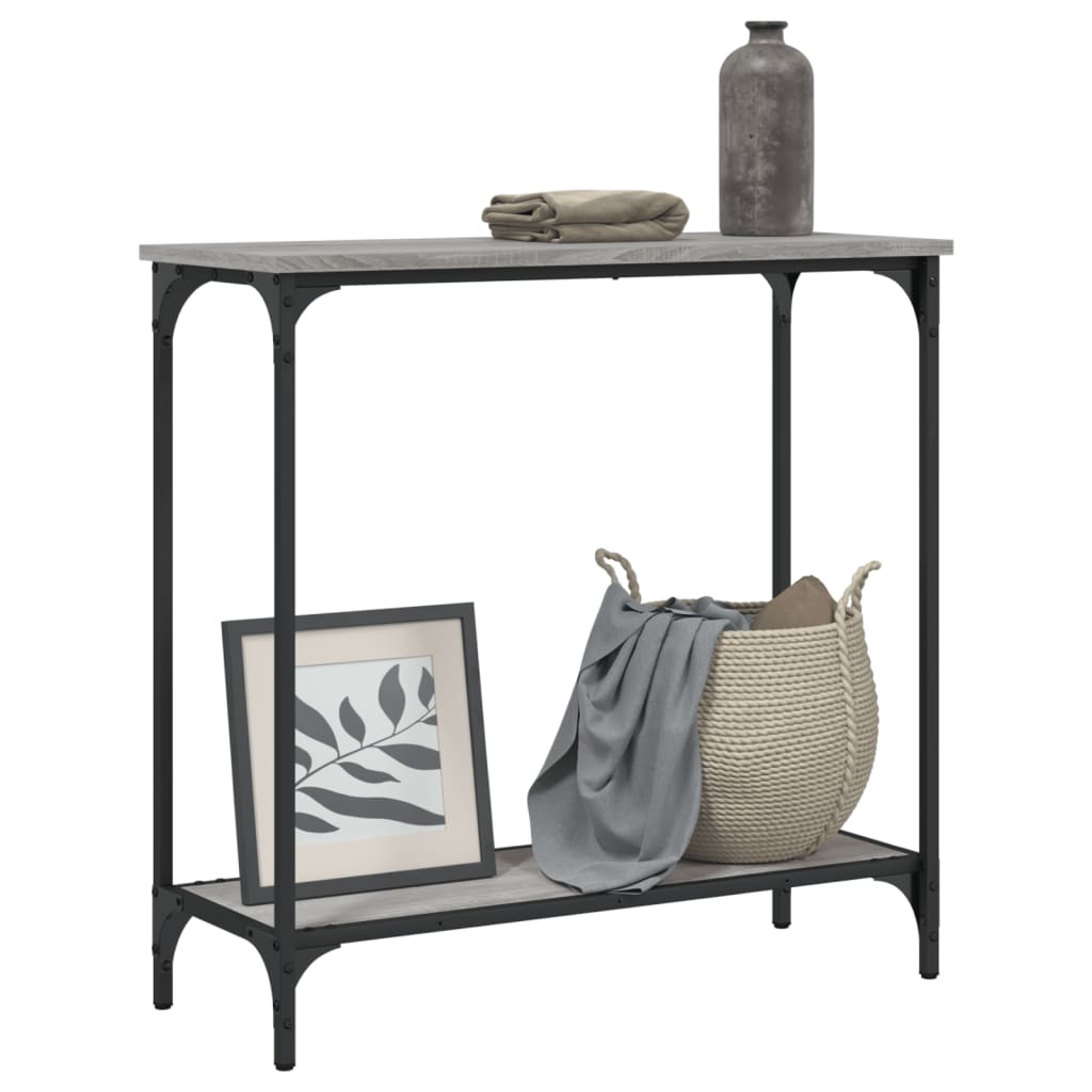 Table console sonoma gris 75x30,5x75 cm bois d'ingénierie - XIOS