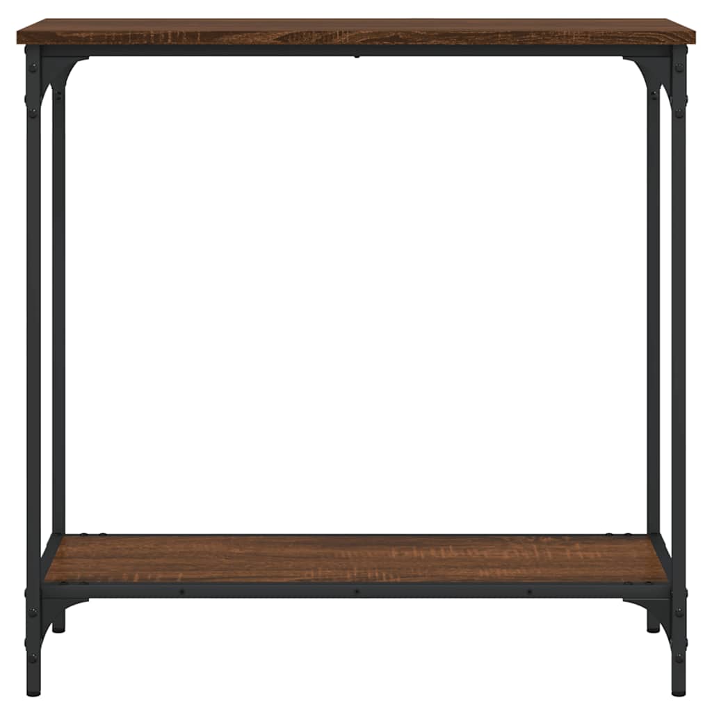 Table console chêne marron 75x30,5x75 cm bois d'ingénierie - XIOS