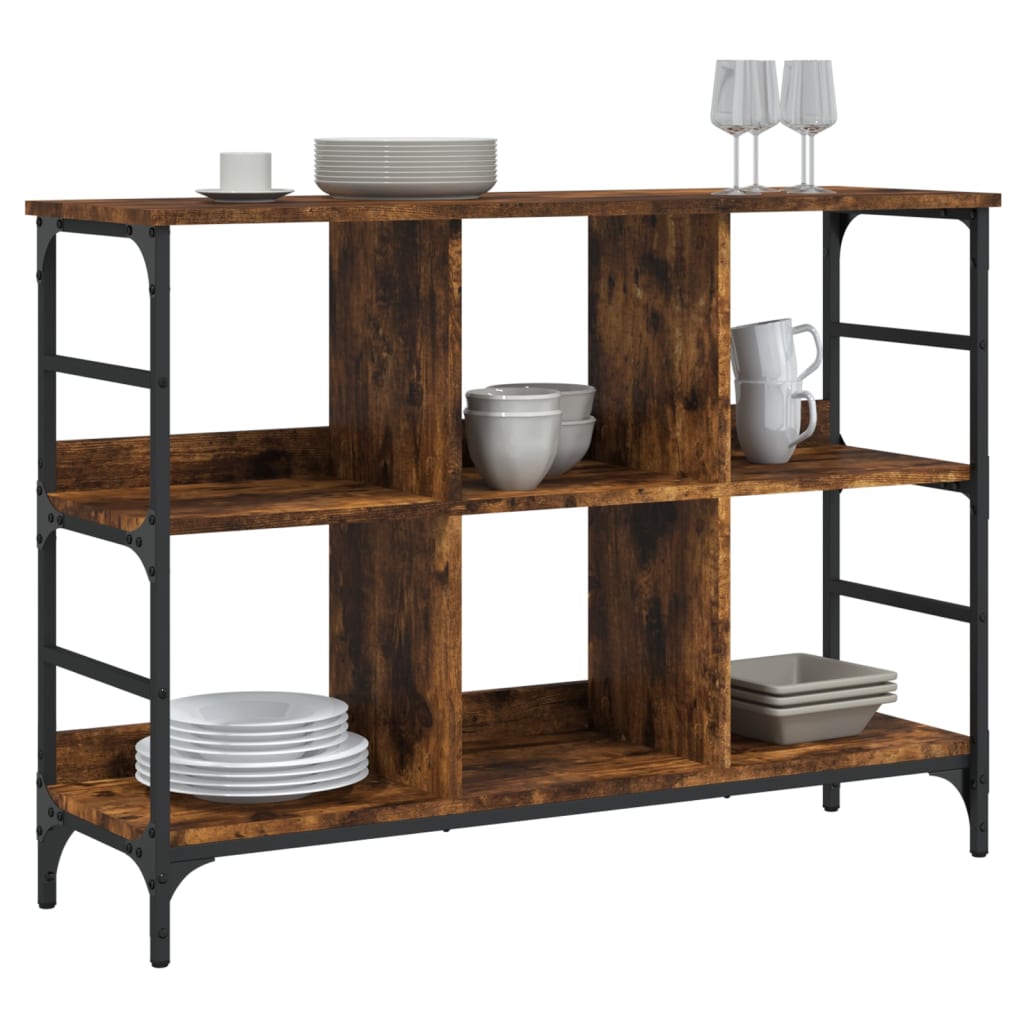 Buffet chêne fumé 102x32x73,5 cm bois d'ingénierie - XIOS