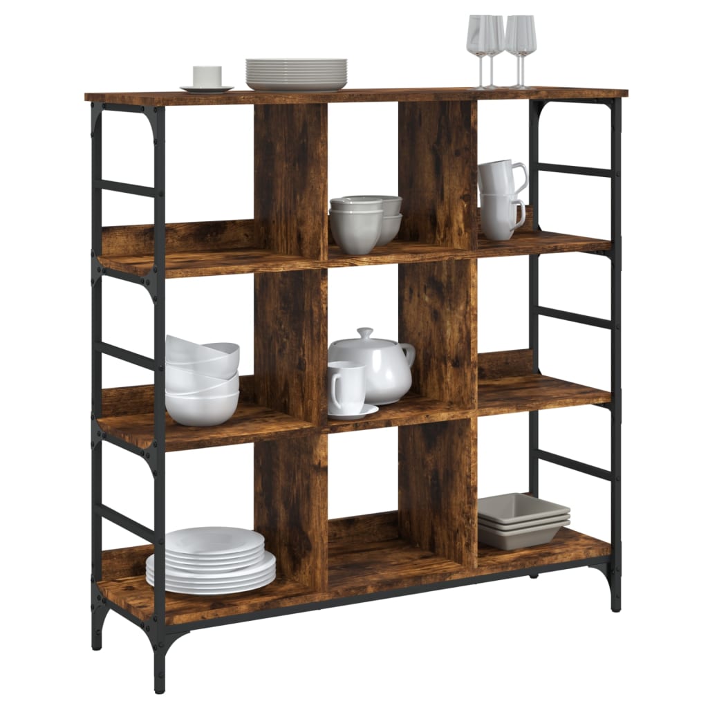 Buffet chêne fumé 102x32x103,5 cm bois d'ingénierie - XIOS