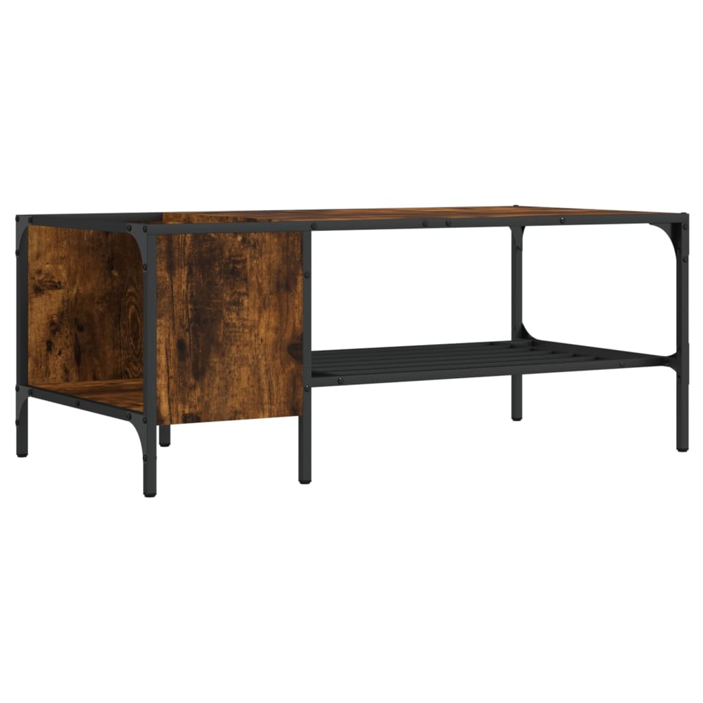 Table basse avec support chêne fumé 100x51x40cm bois ingénierie Tables basses vidaXL